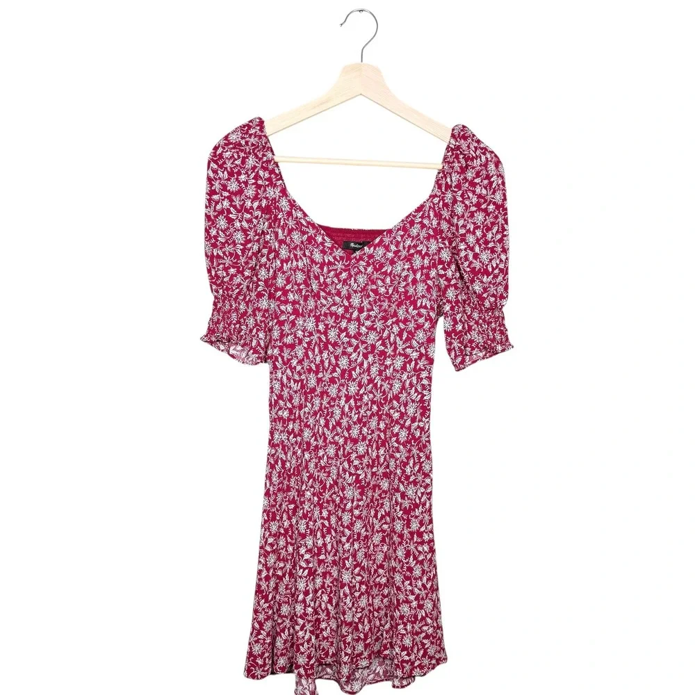 Madewell Puff-Sleeve Mini Dress in Floral‎ Size 00